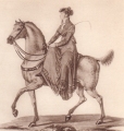 Knigin Luise zu Pferde. Gemlde von Wolf. 1806?