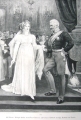 Knigin Luise und Frst Blcher auf dem Hofball im kniglichen Schloss zu Berlin, Holzschnitt M. Weese 1890