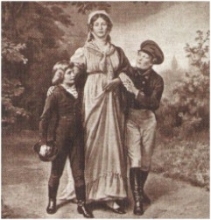 Karl Steffeck, Luise mit den zwei ältesten Söhnen