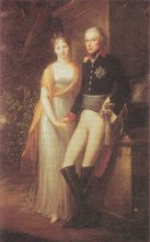 Friedrich Georg Weitsch, 1799: Luise und Friedrich Wilhelm im Charlottenburger Schkoßpark