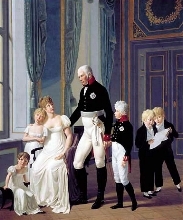 Luise und Friedrich Wilhelm mit 5 Kindern, Gemlde H. Dhling