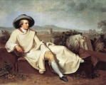 J.H.W. Tischbein, 1786: Goethe in der römischen Campagna