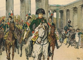 Einzug Napoleons in Berlin 27. Oktober 1806, Zeichnung R. Kntel